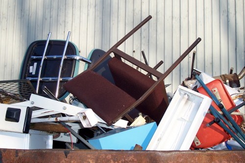 Green waste being processed for sustainable management