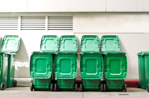 Professional team organizing a Central London garage