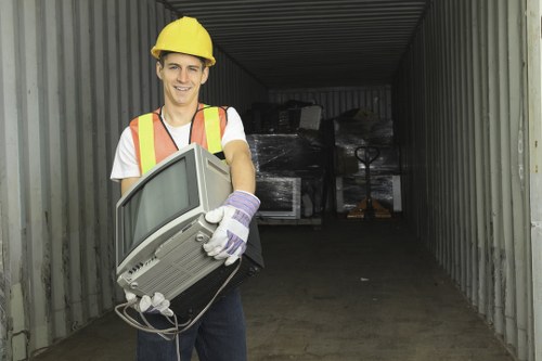 Community members participating in Central London's recycling program